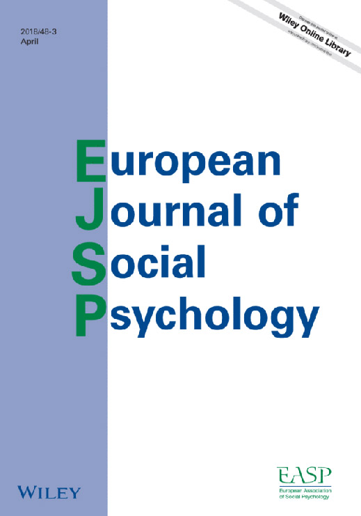 European Journal of Social Psychology Cover