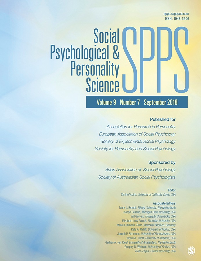 Social Psychological and Personality Science Cover