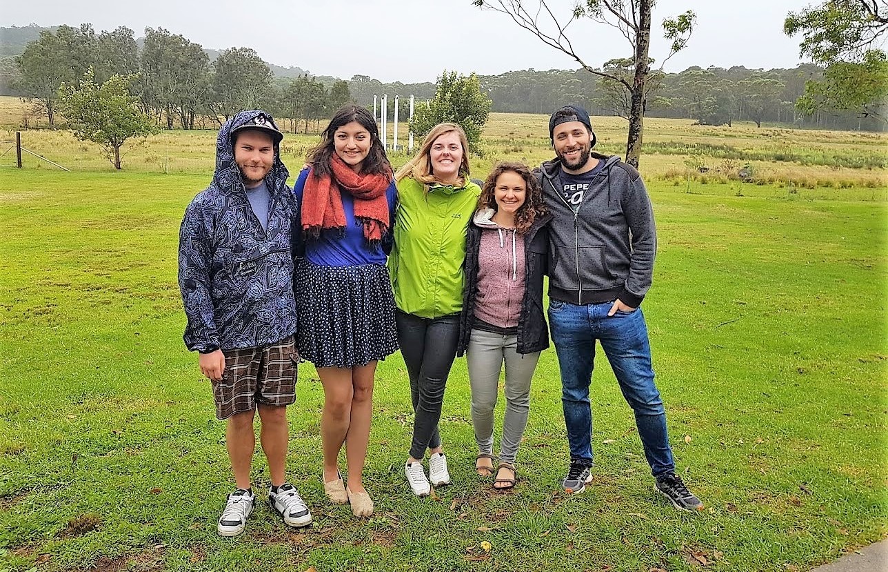 SASP summer school, Kioloa, Australia: (from left to right) Thomas, Amrita, Katharina, Jessica, Andre